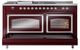 Ilve® Nostalgie II Noblesse 60'' Burgundy Pro Style Dual Fuel Range with Chrome Trim-3