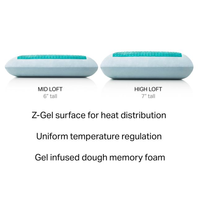 Malouf® Z™ Gel Dough™ + Dual Z™ Gel High Loft King Pillow-2