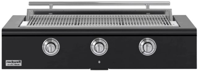 Caliber™ Rockwell Social 3-Burner Matte Black Built-In Natural Gas Grill with Chrome Hardware-0
