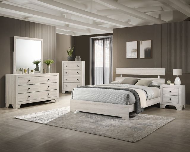 Crown Mark Atticus White Nighstand-1