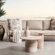 Classic Home Sana Beige Concrete Outdoor Round Coffee Table-4