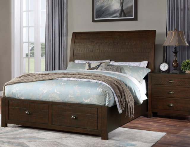 Winners Only® Union Dark Brown Queen Sleigh Bed-1