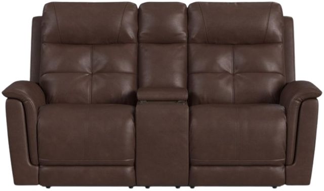 Flexsteel® Ranger Rustic Brown Power Reclining Loveseat with Console-3