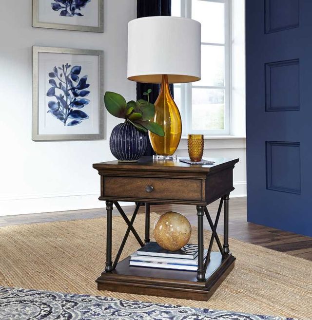 Liberty Furniture Tribeca Black/Cordovian Brown End Table-1