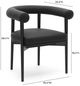 TOV Furniture Spara Black Vegan Leather Dining Arm Chair-2