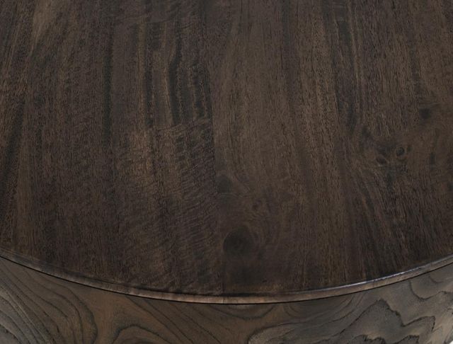 International Furniture Direct Balam Black Round Chairside Table-4
