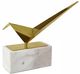 A & B Home Gold/White Close to You Small Marble Base Accent Statuary-3