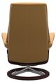 Stressless® by Ekornes® Customizable View Large Manual Recliner and Ottoman with Signature Base-2