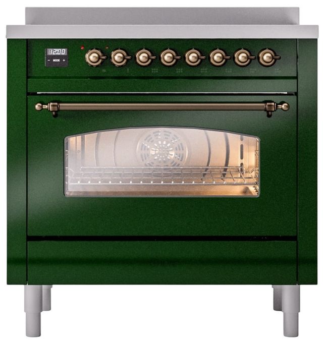Ilve® Nostalgie II Series 36" Emerald Green Pro Style Induction Range-0