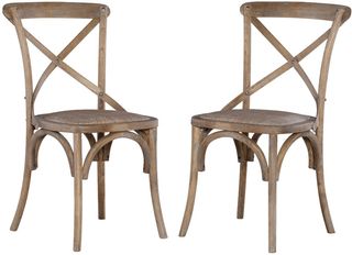 Linon Hyde 2-Piece Gray Side Chair Set