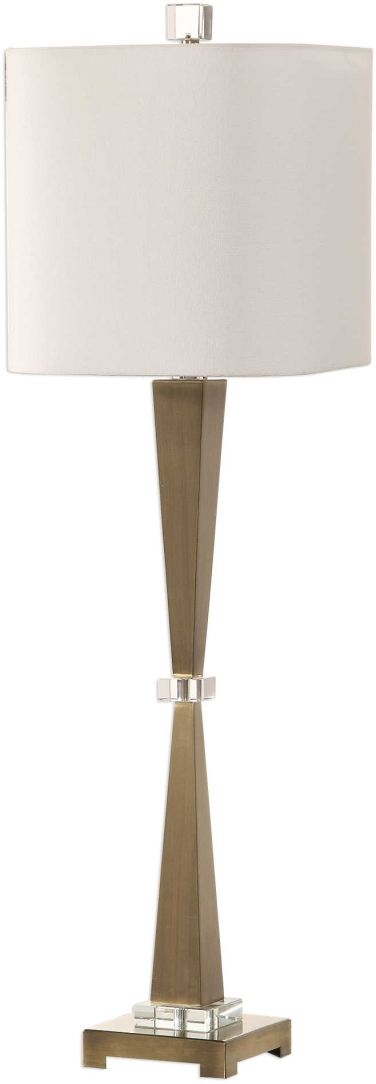Uttermost® Niccolai Antiqued Brushed Brass Buffet Lamp-0