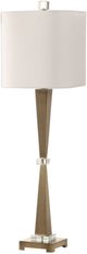 Uttermost® Niccolai Antiqued Brushed Brass Buffet Lamp-0