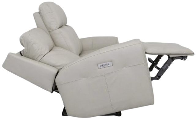 Flexsteel® Barnett Timber Leather Power Reclining Sofa with Power Headrest and Lumbar-1