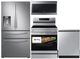 Samsung 4 Piece Fingerprint Resistant Stainless Steel Kitchen Package-0