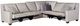 Universal Explore Home™ Tucker 5-Piece Makham Frost L-Shape Power Reclining Sectional-1