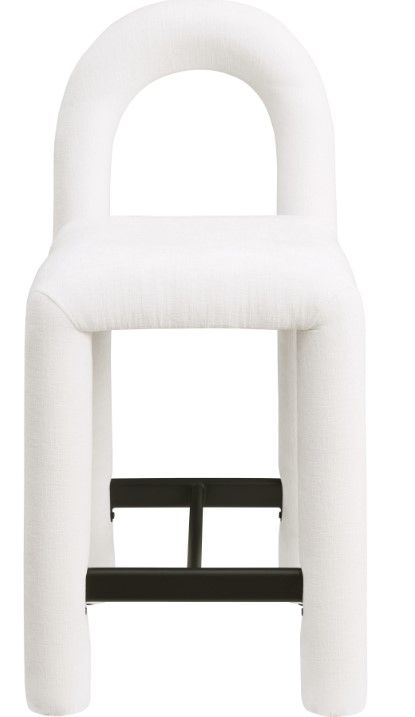 Meridian Furniture Amari Cream Upholstered Counter Stool-1