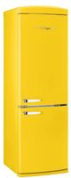 Unique® Appliances Classic Retro 24" 11.7 Cu. Ft. Canary Yellow Counter Depth Bottom Freezer Refrigerator-4