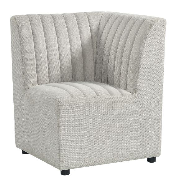 Elements International Jemma Beige Corner Dining Chair-0