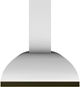 Vent-A-Hood® 30" Stainless Steel with Real Brass Wall Mounted Range Hood-0