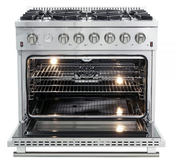 FORNO® Alta Qualita 36" Stainless Steel Freestanding Natural Gas Range-3