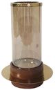 A & B Home Sebastian Brown Small Hurricane Candle Holder-0