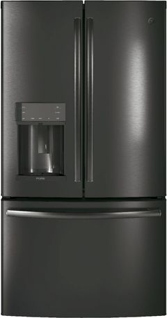 GE Profile™ 36 in. 22.23 Cu. Ft. Black Stainless Steel Counter Depth French Door Refrigerator