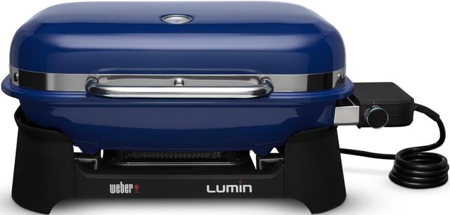 Weber® Lumin 26" Deep Ocean Blue Tabletop Electric Grill-0