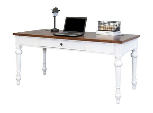 Martin Furniture Durham Weathered Wire Brushed Chalk Writing Desk-1