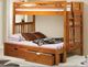Donco Kids Honey Twin/Twin Mission Bunk Bed With Dual Under Bed Drawers-0