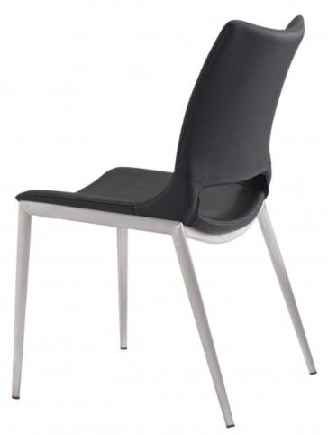 Zuo® Modern Ace Black/Silver Dining Chair-2