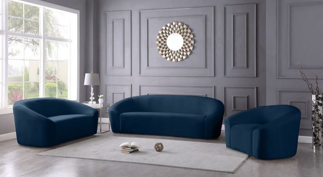 Meridian Furniture Riley Navy Velvet Loveseat-3