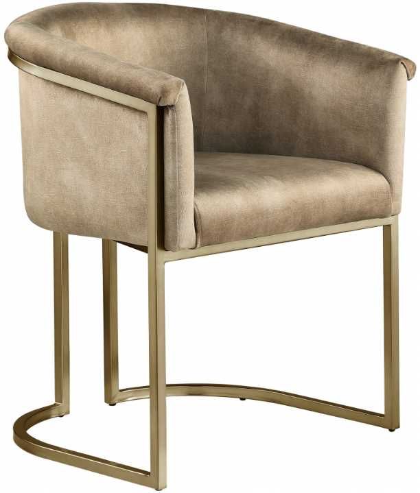 Meridian Furniture Tierra Beige/Brushed Brass Dining Chair-0