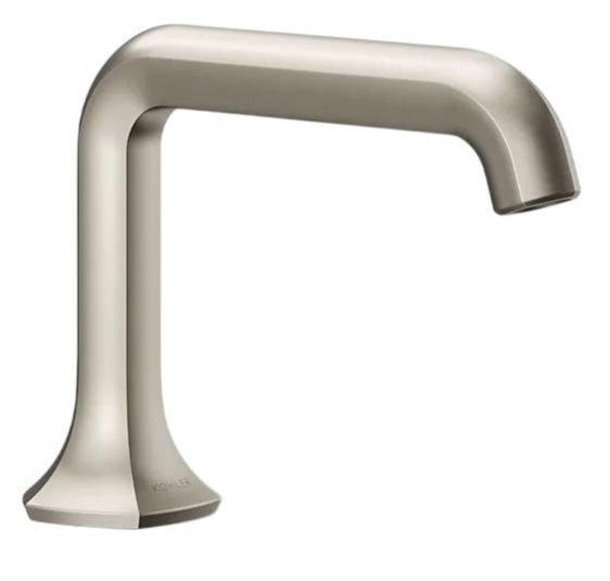 KOHLER® Occasion® Vibrant Brushed Nickel Bathroom Sink Faucet Spout with Straight Design-0
