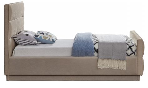 Meridian Furniture Paxton Beige Upholstered Twin Panel Bed-2