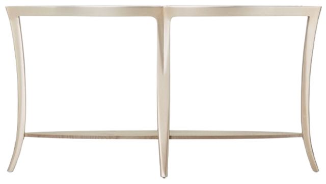 Michael Amini® Malibu Crest Glass Top Console Table with Chardonnay Base-1