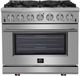 FORNO® Massimo Series 36" Stainless Steel Pro Style Gas Range-0