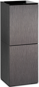 Salamander Designs® Chameleon Black Glass, ALPI Gray Oak AV Cabinet-0