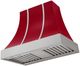 AGA Cascade 36" Piccadilly Red Wall Mounted Range Hood with Brushed Nickel Trim-0