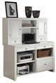 Parker House® Boca 6-Piece Cottage White U-Shape Desk with Credenza File and Hutch Set-2