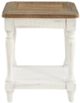 Winners Only® Augusta Rustic Brown 20" End Table with White Base-1