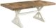 Elements International Park Creek Chestnut Dining Table with Antique White Base-2