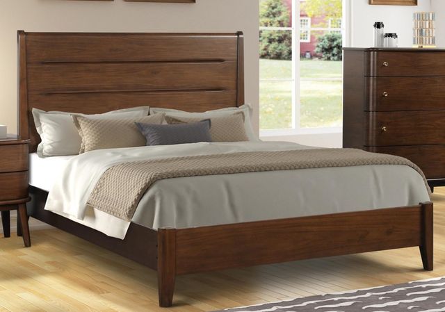 Bernards Dorval 3-Piece Cherry Queen Slotted Panel Bed Set-1