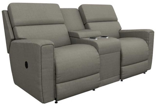 La-Z-Boy® Apollo Flint Manual Reclining Loveseat with Console-0