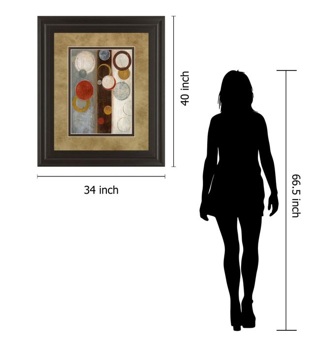 Classy Art “Crescent Moon I” By Tava Studio Brown 34 in. x 40 in. Framed Print-2