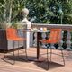 Armen Living Shasta Black/Tangerine Rope/Steel Outdoor Bar Stool-2
