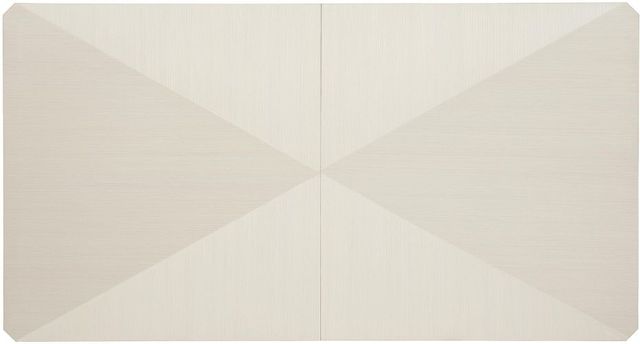 Bernhardt Axiom Linear White Top Dining Table with Linear Gray Base-3
