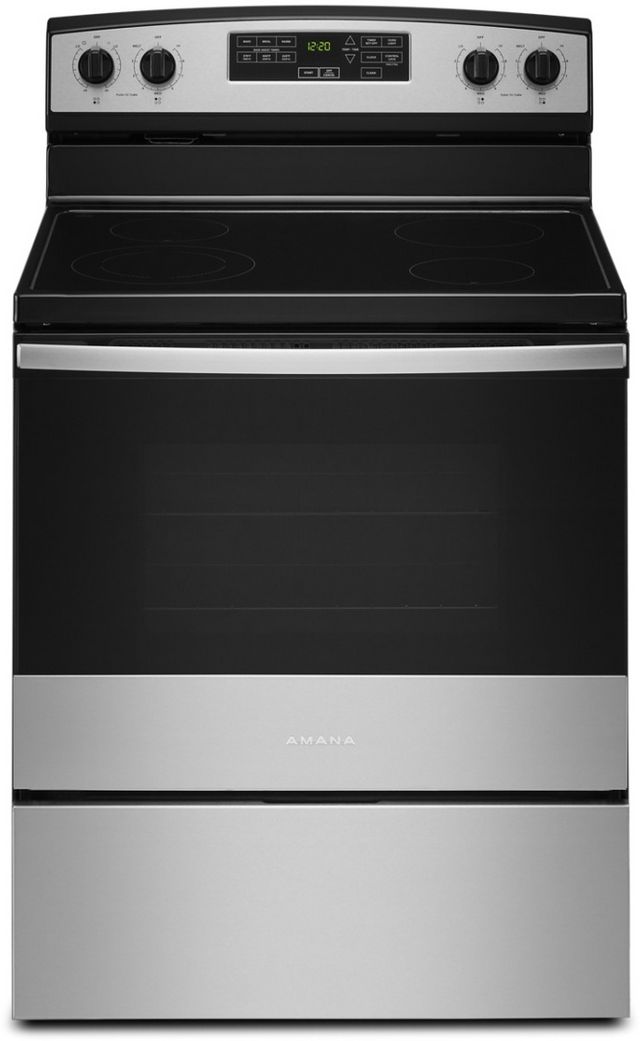 Amana® 30" Stainless Steel Freestanding Electric Range