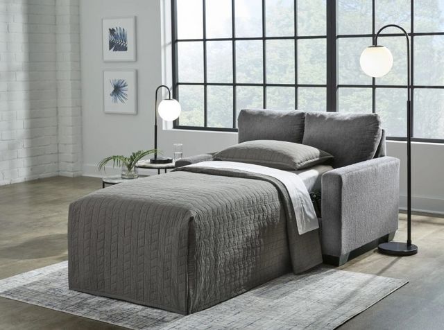 Signature Design by Ashley® Rannis Pewter Twin Sofa Sleeper-4