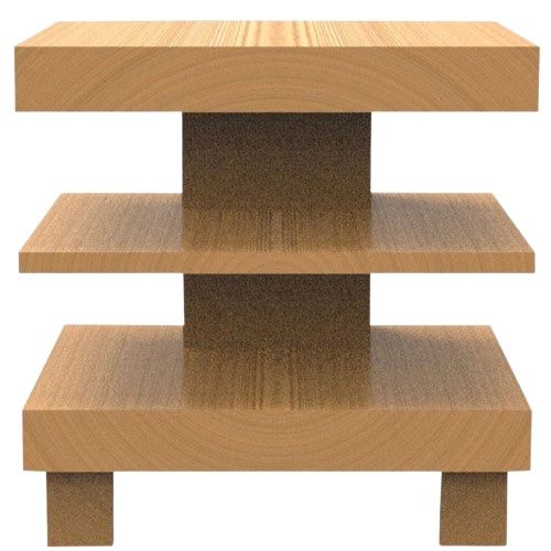 Home Trends & Design Flagstaff Natural Distressed Oak Side Table-1