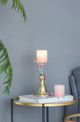 A & B Home Camden Clear/Gold Candlestick Holder-5
